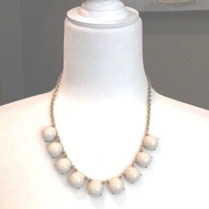 J CREW Gold tone Shiny Cream Spring Bubble Statement Necklace